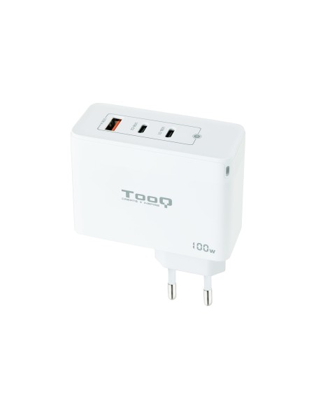 Cargador de Pared GaN 2xUSB-C/PD + USB-A/QC 100W, Blanco