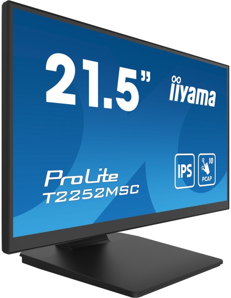ProLite T2252MSC-B2 pantalla para PC 54,6 cm (21.5") 1920 x 1080 Pixeles Full HD LCD Pantalla táctil Negro