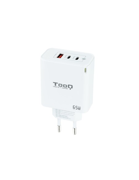 Cargador de Pared GaN 2USB-C/PD + USB-A/QC 65W, Blanco