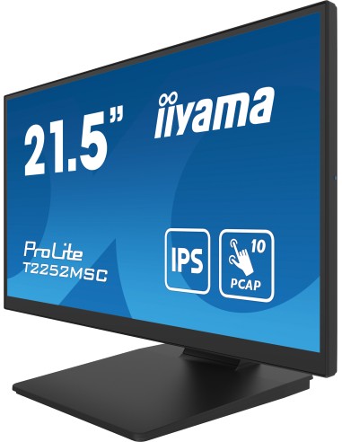 ProLite T2252MSC-B2 pantalla para PC 54,6 cm (21.5") 1920 x 1080 Pixeles Full HD LCD Pantalla táctil Negro