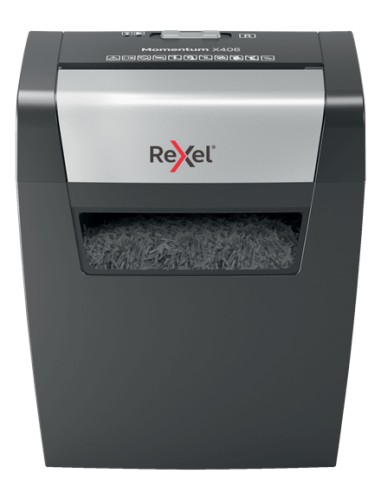 Momentum X406 triturador de papel Corte en partículas Azul, Gris