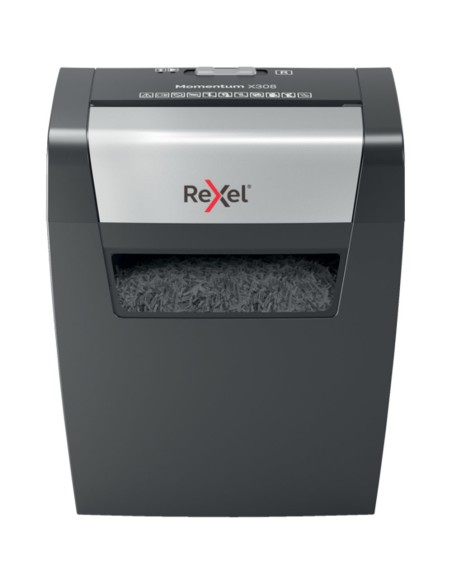 Momentum X308 triturador de papel Corte en partículas Negro, Gris