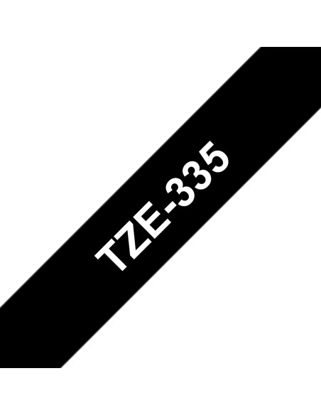 TZE-335 cinta para impresora de etiquetas Blanco sobre negro TZ