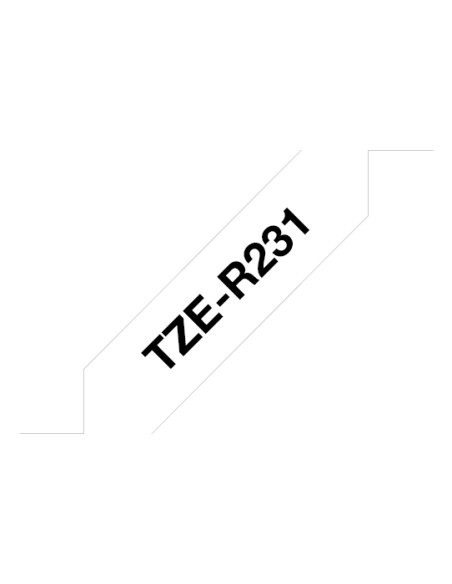 TZE-R231 cinta para impresora de etiquetas Negro sobre blanco