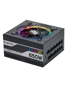 ATX Atilus RGB Black 650W unidad de fuente de alimentación 20+4 pin ATX Negro