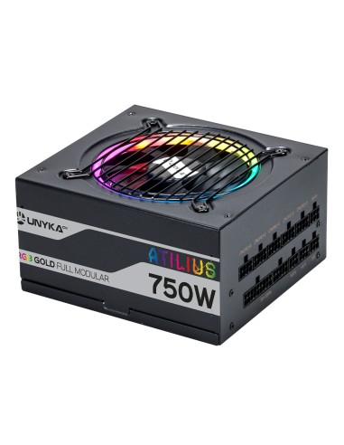 ATX Atilus RGB Black 750W unidad de fuente de alimentación 20+4 pin ATX Negro