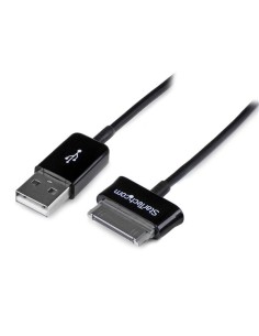 Cable Adaptador 2m Conector Dock USB para Samsung Galaxy Tab - Negro - USB A Macho