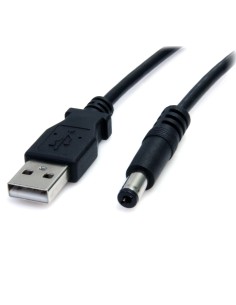 Cable Adaptador 2m USB A Macho a Conector Coaxial Barrel Alimentación Corriente Tipo M 5,5mm 5V DC