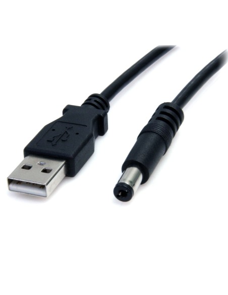 Cable Adaptador 2m USB A Macho a Conector Coaxial Barrel Alimentación Corriente Tipo M 5,5mm 5V DC