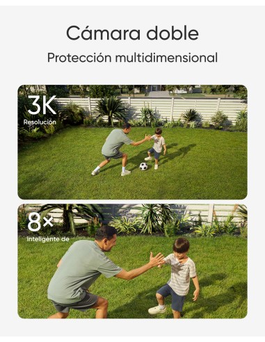 Security Floodlight Camera E340 con cable, giro de 360° e inclinación, grabación ininterrumpida, Wi-Fi de doble banda, 2000 lúm