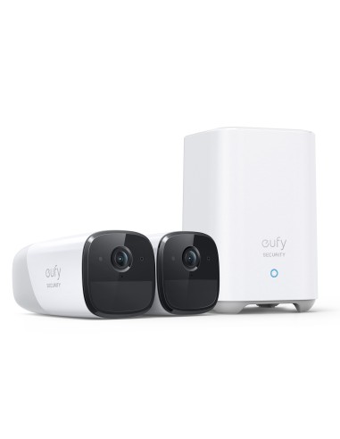Camaras de Vigilancia eufyCam 2 Pro, 2K Cámara IP Exterior, 365 días de batería, Compatible con HomeKit, protección IP67, visió