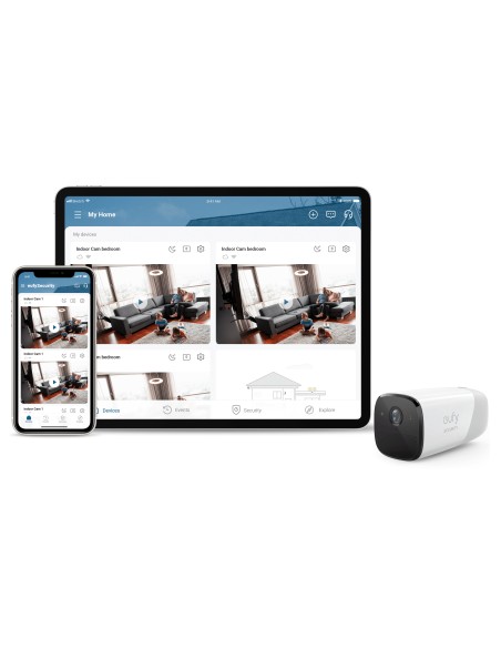 Camaras de Vigilancia eufyCam 2 Pro, 2K Cámara IP Exterior, 365 días de batería, Compatible con HomeKit, protección IP67, visió