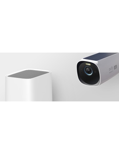 Kit de 2 cámaras eufyCam 3 de Security, cámara de seguridad 4K con panel solar integrado, IA de reconocimiento facial, cámara d