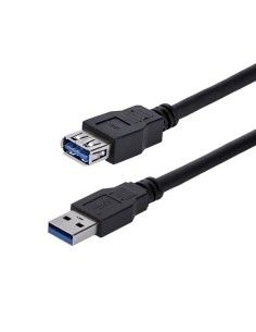 Cable 1m Extensión Alargador USB 3.0 SuperSpeed - Macho a Hembra USB A - Extensor - Negro