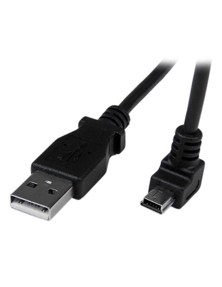 Cable Adaptador 2m USB A Macho a Mini USB B Macho Acodado en Ángulo hacia Abajo