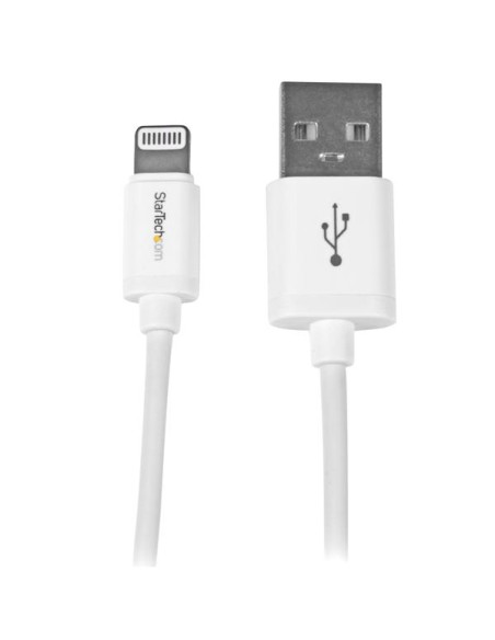 Cable 1m Lightning 8 Pin a USB A 2.0 para Apple iPod iPhone 5 iPad - Blanco