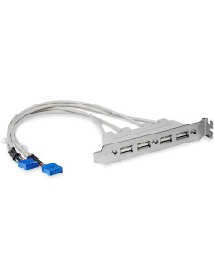 Cabezal Bracket de 4 puertos USB 2.0 con Conexión a Placa Base 2x IDC10