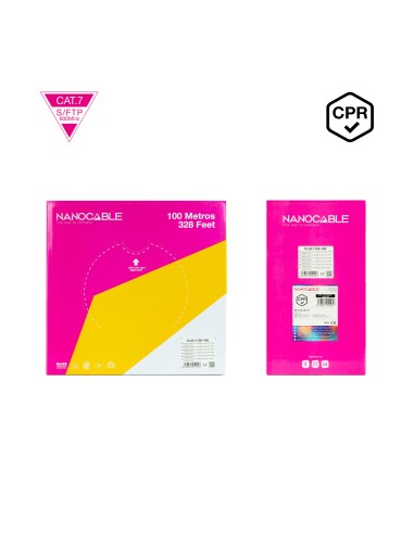 Cable de Red CAT.7 LSZH SFTP PIMF AWG23, Naranja, 100 m