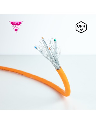 Cable de Red CAT.7 LSZH SFTP PIMF AWG23, Naranja, 305m