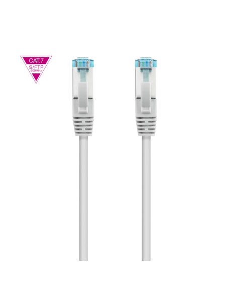 Cable de Red Cat.7 600MHZ LSZH SFTP PIMF AWG26, Blanco, 50 cm