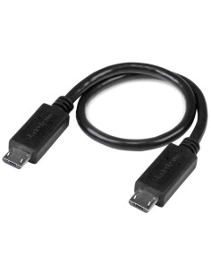Cable USB OTG de 20cm - Cable Adaptador Micro USB a Micro USB - Macho a Macho