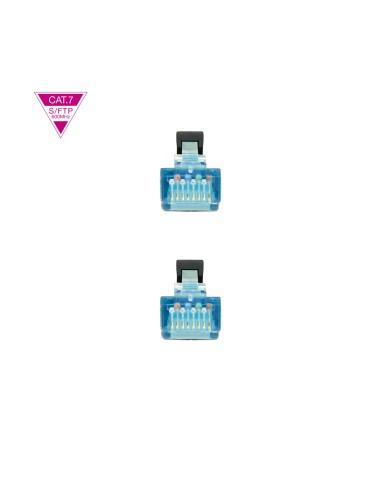 Cable de Red Cat.7 600MHZ LSZH SFTP PIMF AWG26, Negro, 1 m