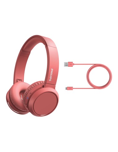 4000 series TAH4205RD/00 auricular y casco Auriculares Inalámbrico Diadema Llamadas/Música USB Tipo C Bluetooth Rojo