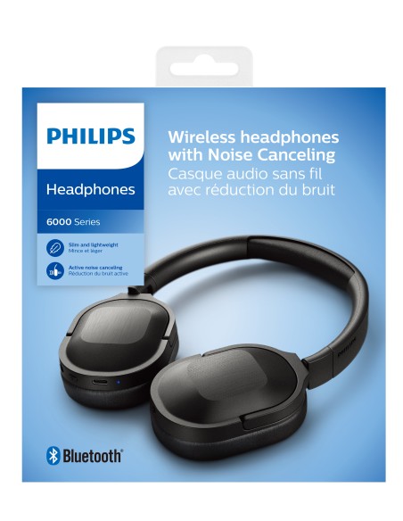 6500 series TAH6506BK/00 auricular y casco Auriculares Inalámbrico y alámbrico Diadema Música USB Tipo C Bluetooth Negro