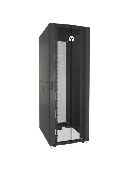 VR3157 armario rack 48U Rack o bastidor independiente Negro, Transparente