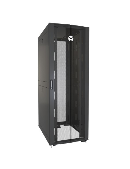 VR3357 armario rack 48U Rack o bastidor independiente Negro, Transparente