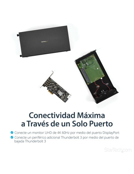 Caja Chasis de Expansión Thunderbolt 3 a PCI Express con DisplayPort - PCI-E x16 - PCIe de 16 Hilos
