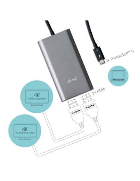 Thunderbolt 3 Dual Adaptador de Video de HDMI