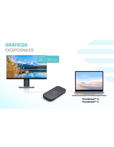 Thunderbolt 3/USB-C Dual 4K Docking Station + USB-C to DisplayPort Cable (1,5 m) + Power Delivery 60W