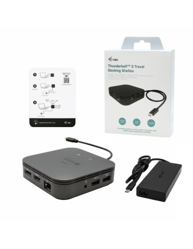 Thunderbolt 3 Travel Dock Dual 4K Display with Power Delivery 60W + Universal Charger 77 W