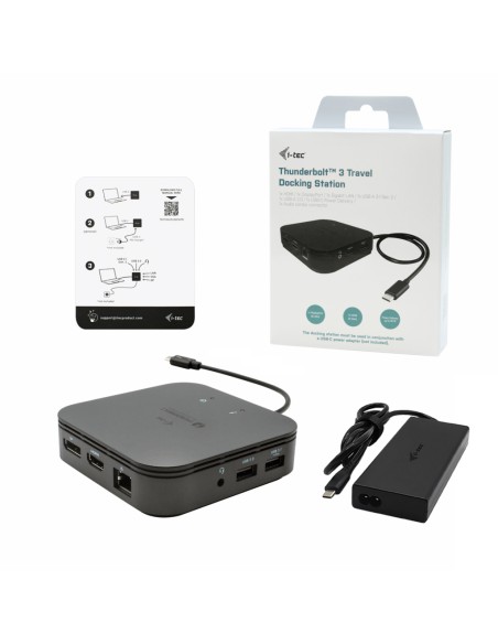 Thunderbolt 3 Travel Dock Dual 4K Display with Power Delivery 60W + Universal Charger 77 W