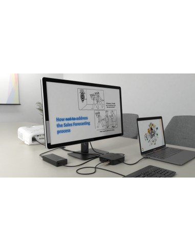 Thunderbolt 3 Travel Dock Dual 4K Display with Power Delivery 60W + Universal Charger 77 W