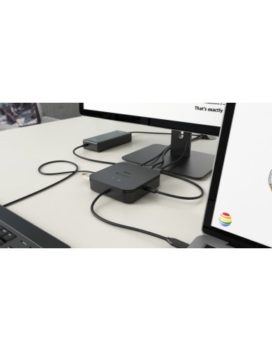 Thunderbolt 3 Travel Dock Dual 4K Display with Power Delivery 60W + Universal Charger 77 W