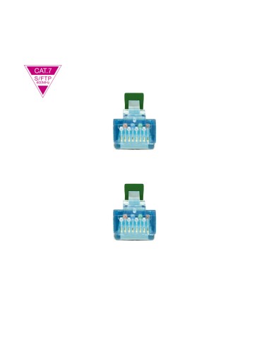 Cable de Red Cat.7 600MHZ LSZH SFTP PIMF AWG26, Verde, 2 m