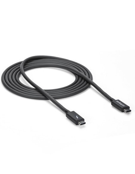 Cable Thunderbolt 3 Pasivo de 2m - 20Gbps - PD 100W - Vídeo 4K - Cable Thunderbolt - Certificado Thunderbolt - Compatible con U