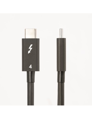 Cable de 1m Thunderbolt 4 - 40Gbps - PD 100W - Vídeo 4K/8K - Cable Thunderbolt 4 con Certificación Intel - Compatible con USB4/