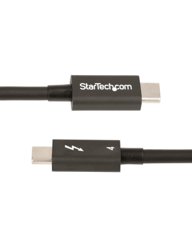 Cable de 1m Thunderbolt 4 - 40Gbps - PD 100W - Vídeo 4K/8K - Cable Thunderbolt 4 con Certificación Intel - Compatible con USB4/