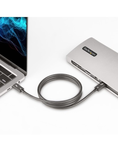 Cable de 1m Thunderbolt 4 - 40Gbps - PD 100W - Vídeo 4K/8K - Cable Thunderbolt 4 con Certificación Intel - Compatible con USB4/