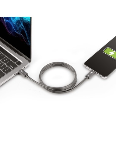 Cable de 1m Thunderbolt 4 - 40Gbps - PD 100W - Vídeo 4K/8K - Cable Thunderbolt 4 con Certificación Intel - Compatible con USB4/
