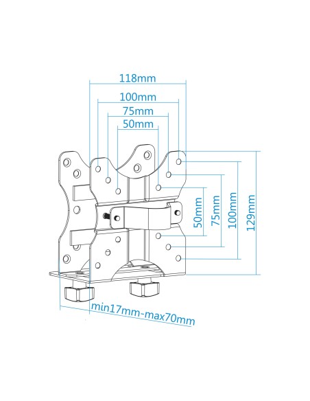 TCCH0001-B soporte y montura para estación de trabajo/PC todo en uno 5 kg Negro
