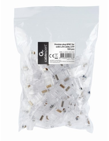 LC-8P8C-001/100 conector 8P8C (RJ-45) Transparente