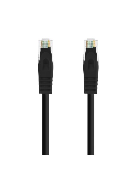 Cable Red Latiguillo RJ45 LSZH CAT.6A UTP AWG24, Negro, 25 cm