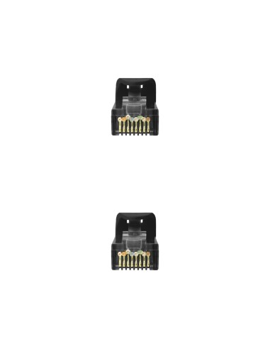 Cable Red Latiguillo RJ45 LSZH CAT.6A UTP AWG24, Negro, 25 cm