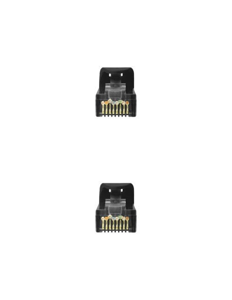 Cable Red Latiguillo RJ45 LSZH CAT.6A UTP AWG24, Negro, 25 cm