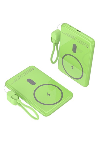 Power Bank inalámbrico 5000mAh 20W Verde