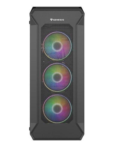 Irid 505 ARGB Midi Tower Negro, Transparente